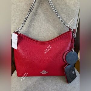 NWT！COACH Laurel Shoulder Bag
With Mirror Charm And Pouch（CBI94）holiday gift